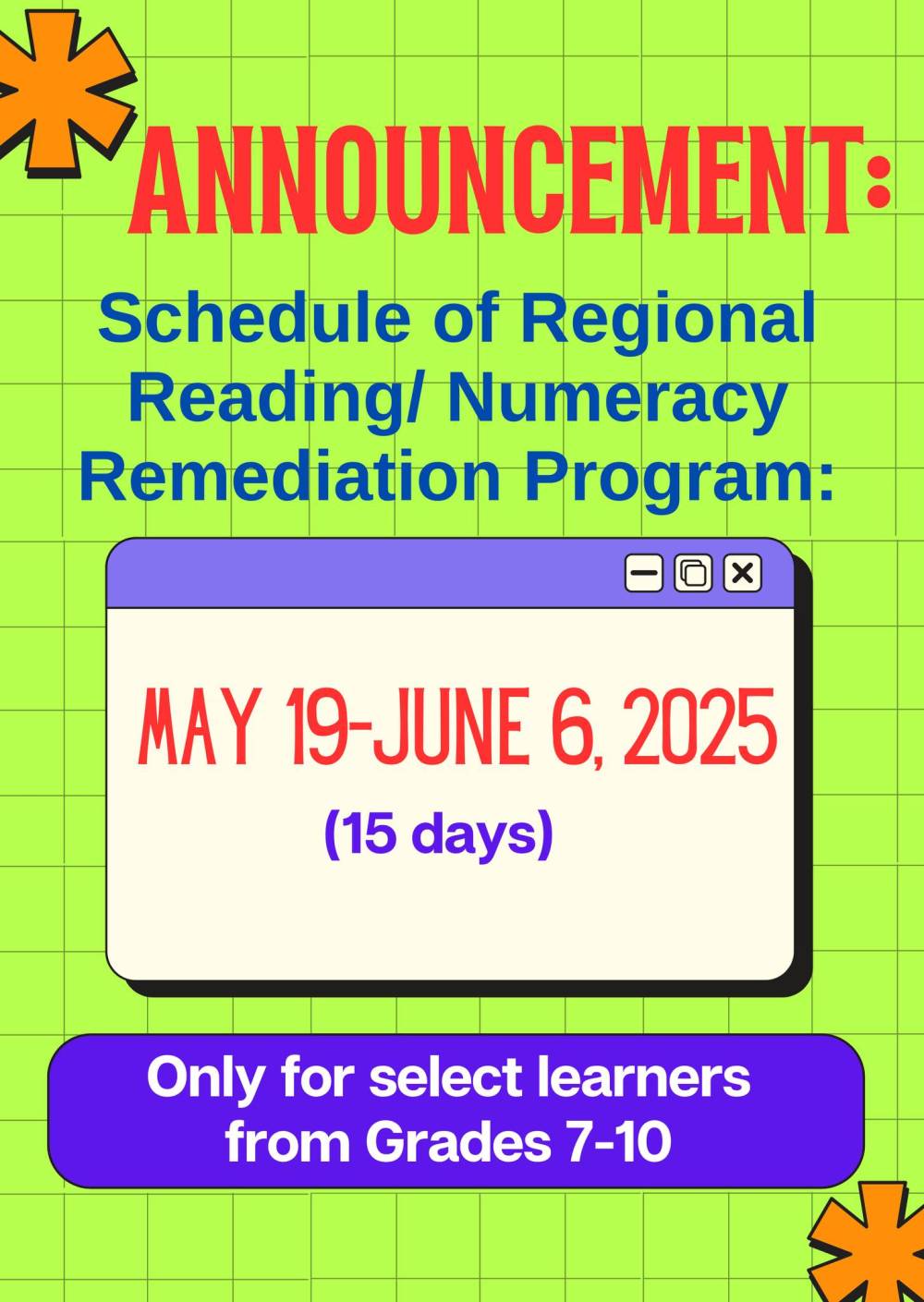 Announcement